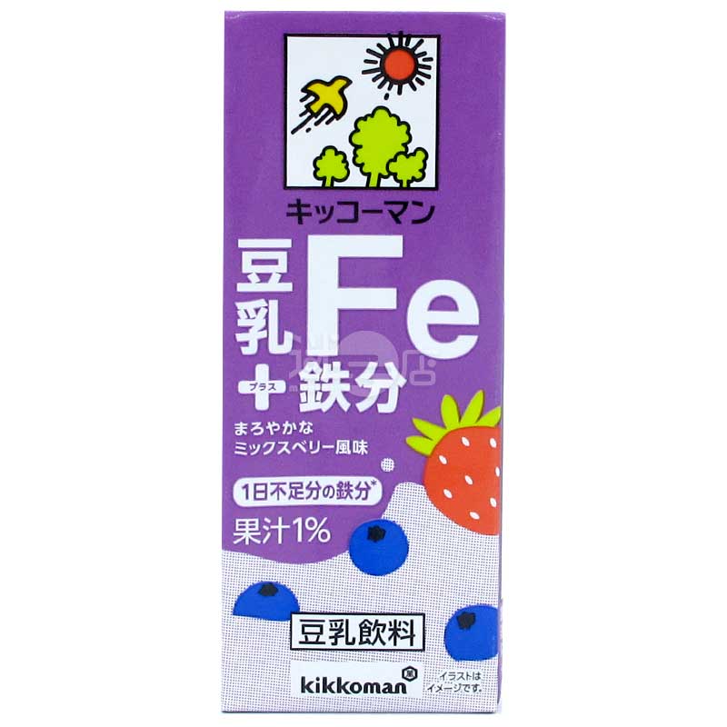 kikkoman 補鐵豆乳飲品 雜莓味