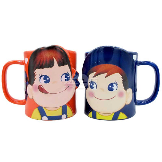 不二家Peko牛奶妹&Poko牛奶仔 MUG 陶瓷馬克杯 一對