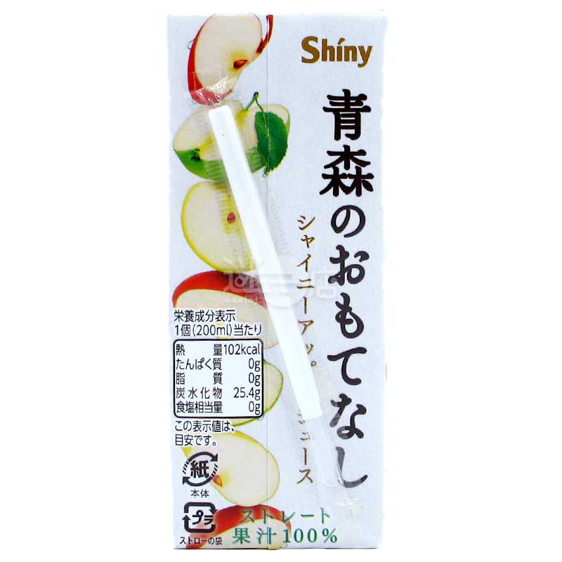 Shiny 青森蘋果100%純果汁 200ml紙包裝