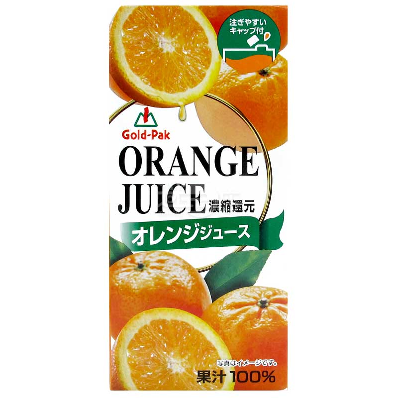 Gold-Pak 100%濃縮還原橙汁1L紙包裝