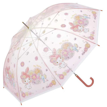 可愛時尚手開式優質塑膠長遮雨傘 M水彩款