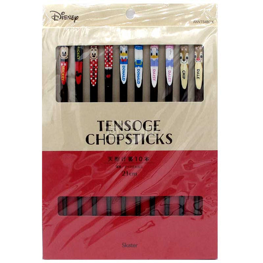 Tensoge Chopsticks 精美圖案天削筷防滑木筷子套裝 D款