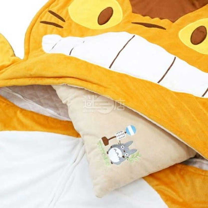 となりのトトロ ネコバス 超可愛い 快適 夢のような枕付きキッズ寝袋