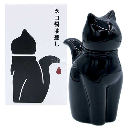 可愛貓貓造型醬油樽/醬油壺/調味料容器 L Size 黑色