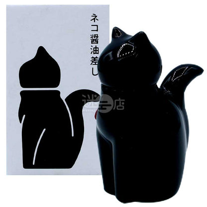 可愛貓貓造型醬油樽/醬油壺/調味料容器 黑色
