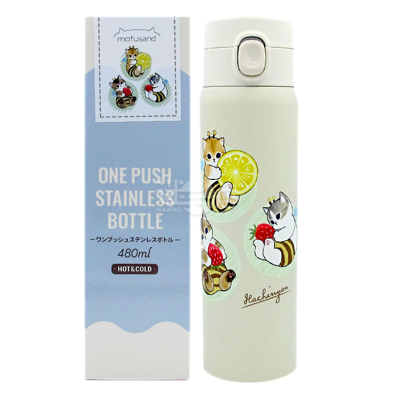 mofusand 蜜蜂貓貓 One Push 不銹鋼保溫保冷瓶