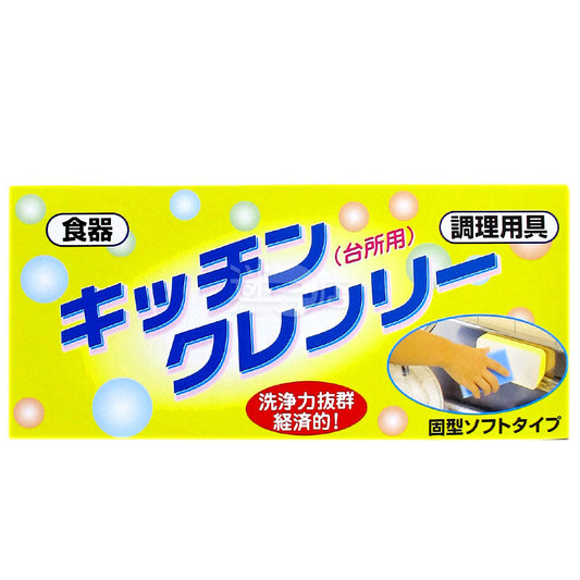 Concentrated solid kitchen cleaner without phosphorus