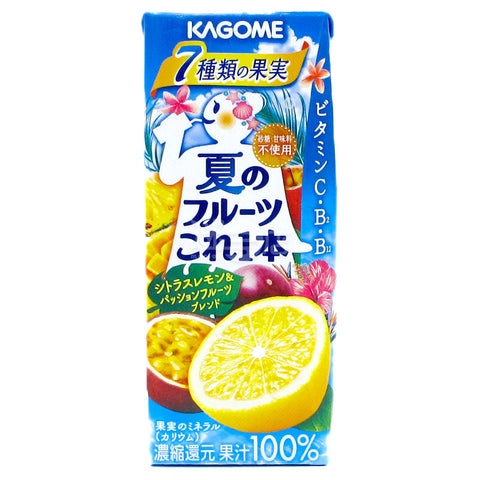 KAGOME果汁 夏之水果 柑橘檸檬熱情果混合