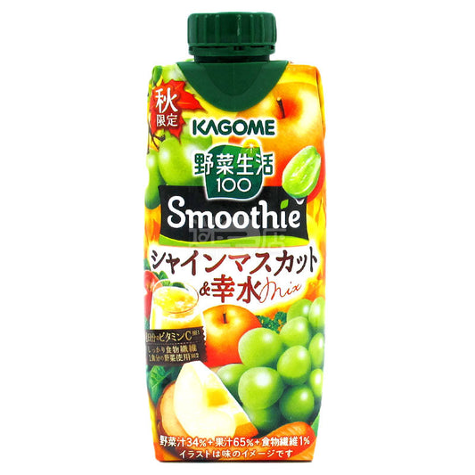 KAGOME蔬菜汁&果汁Smoothie 香印青提和幸水梨混合