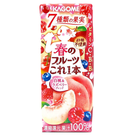 KAGOME果汁 春之水果 白桃和樹莓混合