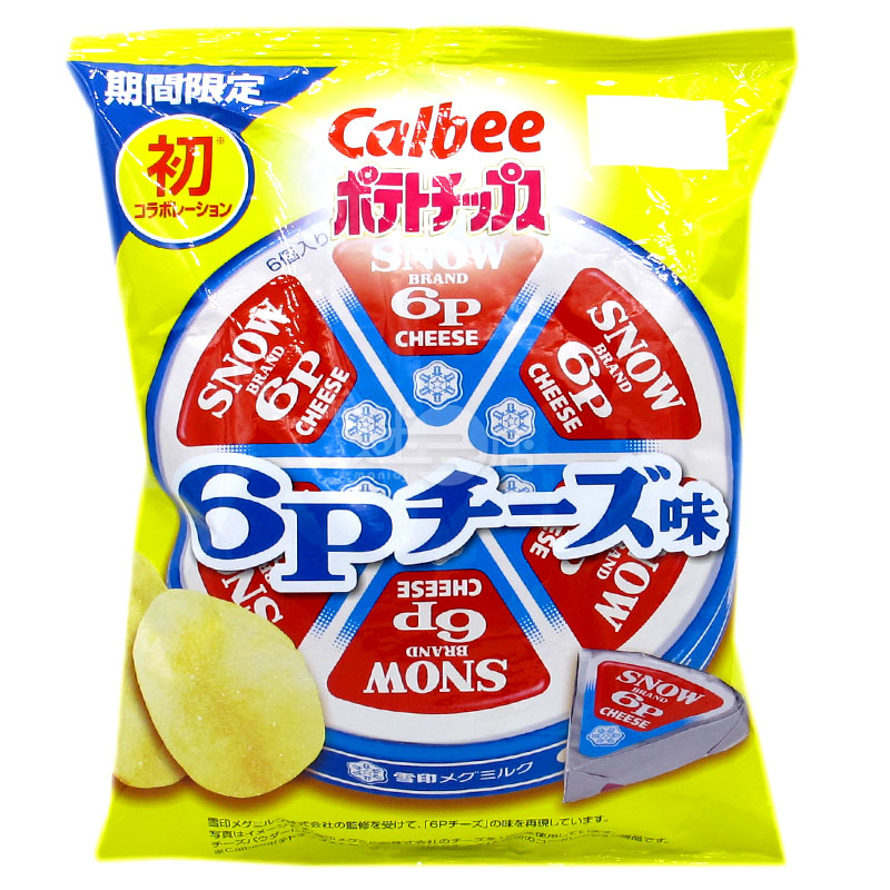 雪の6Pチーズ味ポテトチップス