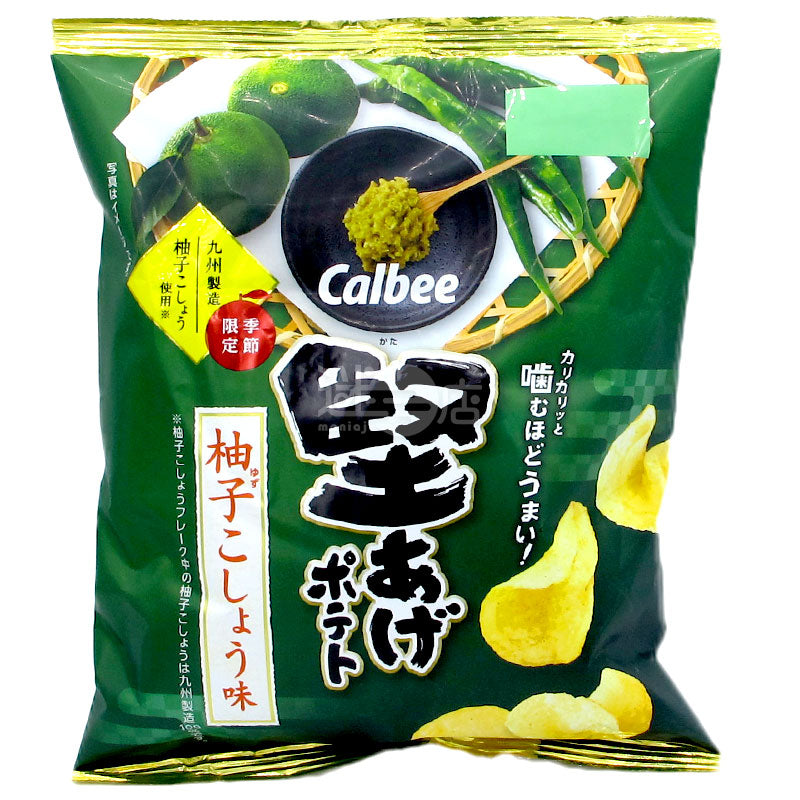 九州産柚子胡椒風味のハードポテトチップス
