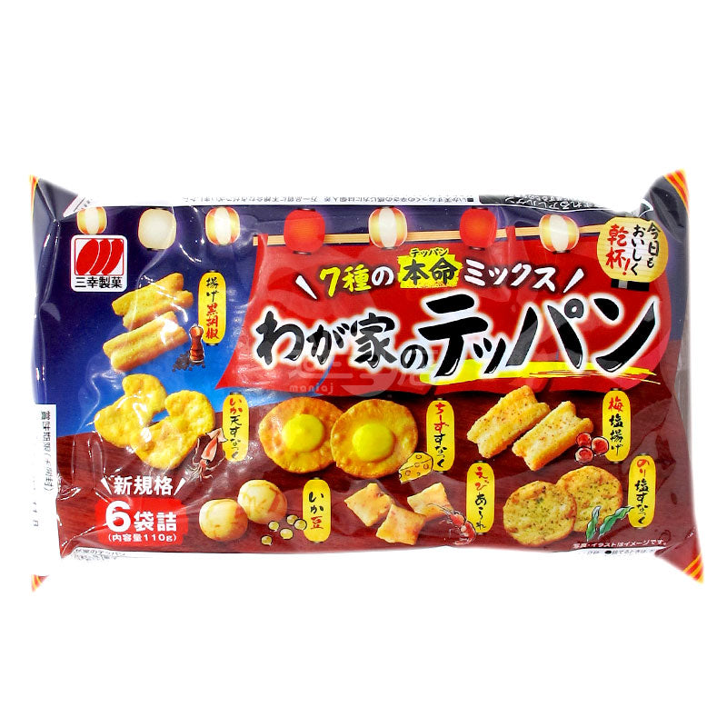 我が家のおせんべい7種盛り合わせ