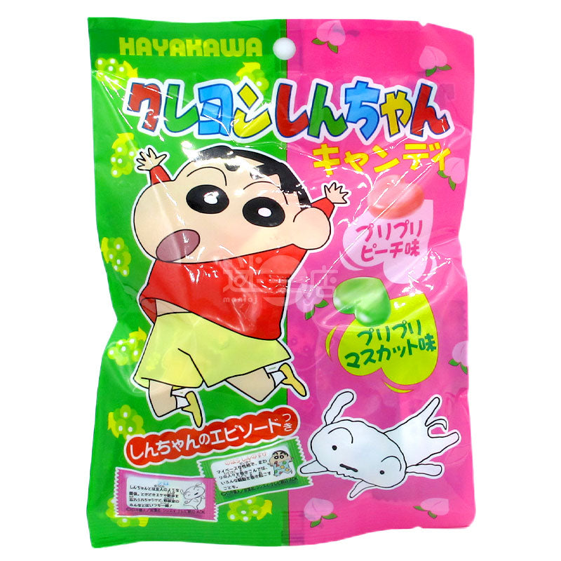 蠟筆小新 桃味及麝香葡萄味心形水果糖