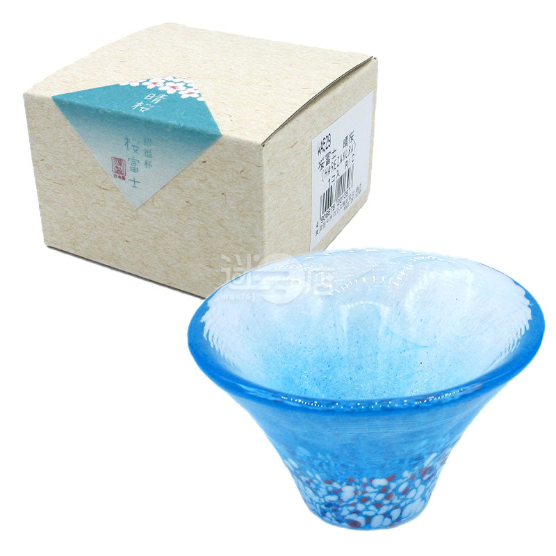 櫻富士 日本製手造玻璃招福酒杯 (晴櫻)