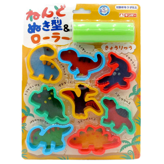 黏土模具和滾筒 8款恐龍