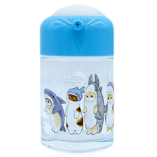 mofusand 鯊魚貓貓 日本製一鍵式透明防漏調味料容器