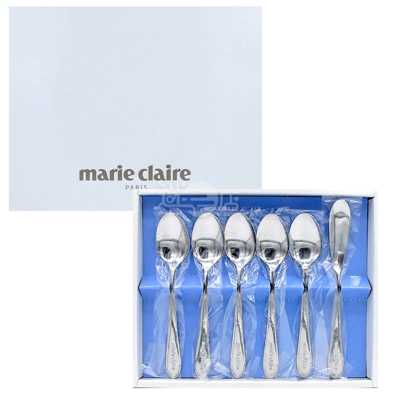 marie claire simple and elegant Japanese stainless steel tableware set (6 pieces of tableware)