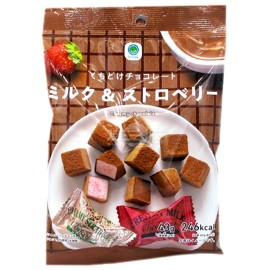 入口即融牛奶&士多啤梨味朱古力