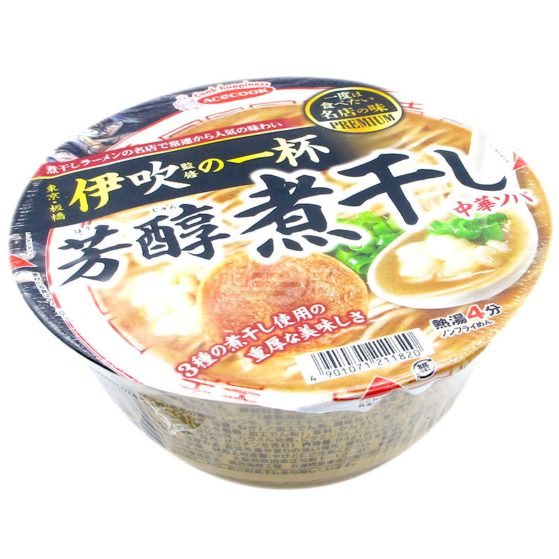 A cup of mellow dried fish Chinese ramen