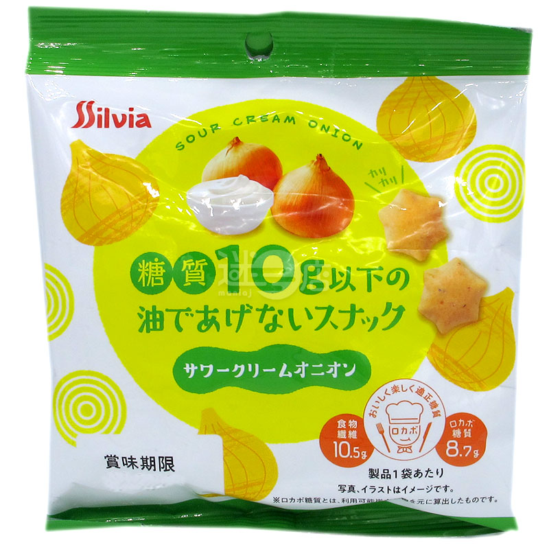 Non-fried snacks with less than 10g of carbohydrates Sour Cream Onion Flavor