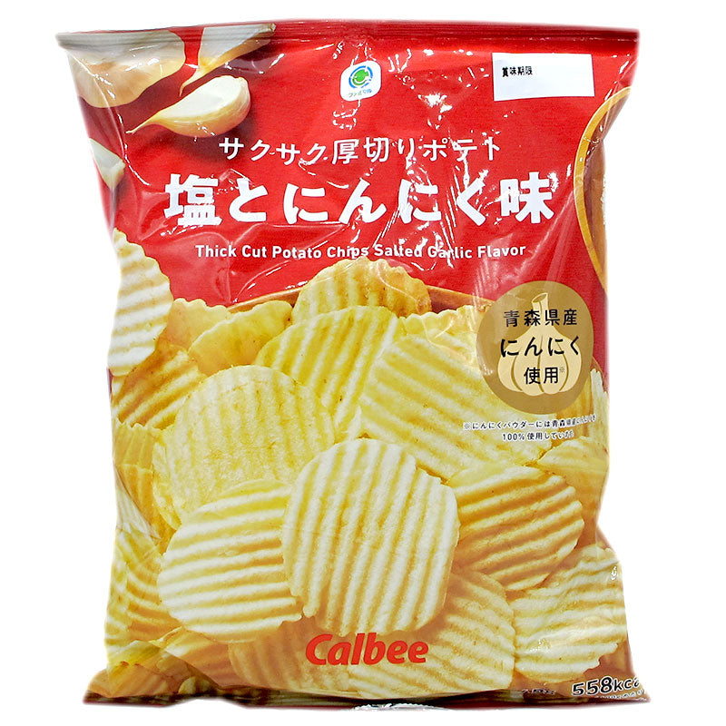 塩ガーリック厚切りポテトチップス